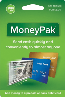 MoneyPak Card by Green Dot - MoneyPak Scratch Card Reload Card, Send Money, Add Money to PayPal Account $20 to $500